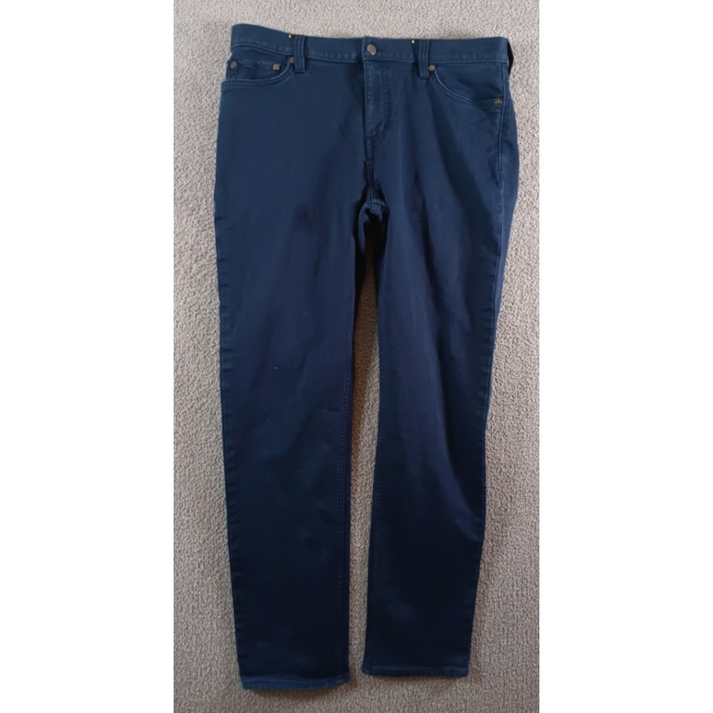 Banana Republic Mens 34x32 Slim Traveler Pants Navy Blue Stretch Chino